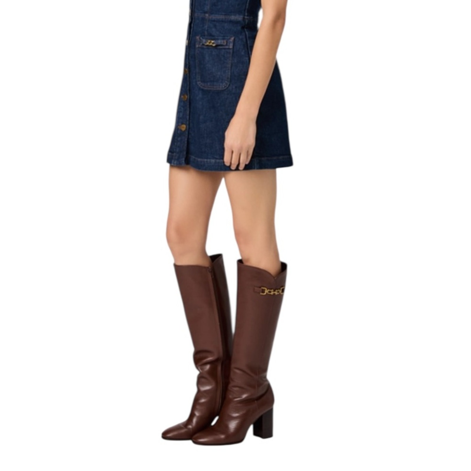 Paige Brown Iris Knee High Brown Boots Sz 9.5m